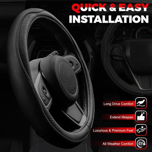 Universal Microfiber Leather Steering Wheel Cover
