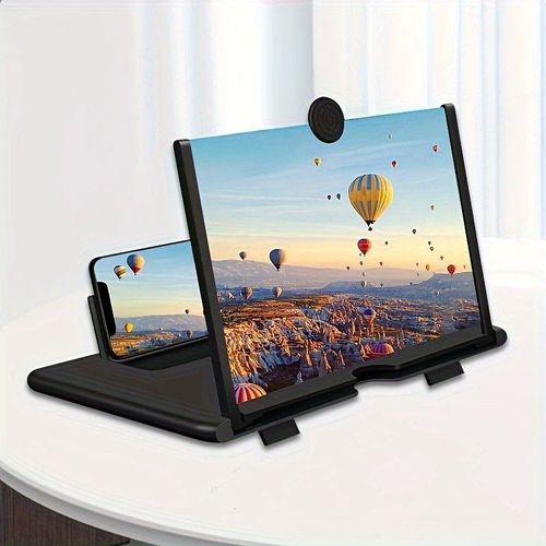 14-inch Telescopic Screen Magnifier - 3D Viewing Enlarger & Phone Stand