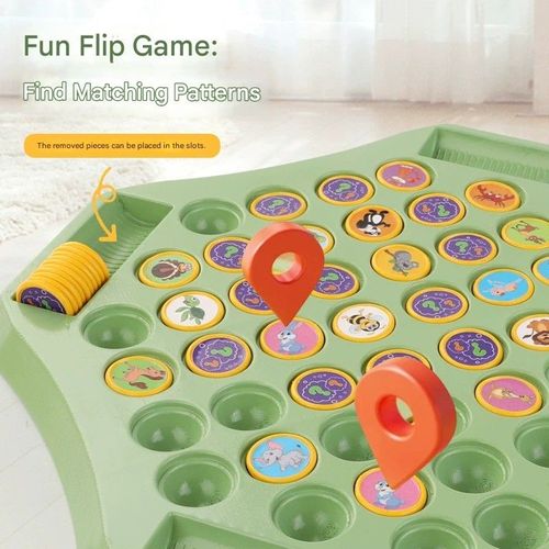 Children's Flip-Flop Chess: Parent-Child Interactive Battle Board Game | Memory Matching for Concentration Training & Educational Toys