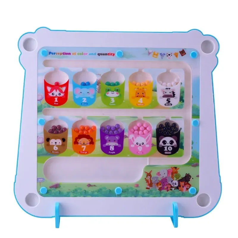 2-in-1 Magnetic Drawing Board: Kids' Pen Control Training & Magnetic Color Maze Puzzle - Educational Scientific Toy