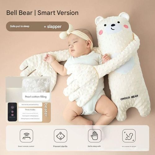 Baby Soothing Cuddle Pillow with Calming Patting - Prevents Startle Reflex for Secure & Peaceful Sleep