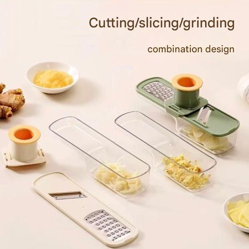 （Two packs）New Vegetable Cutter - Multi-functional Kitchen Grater with Thickened Stainless Steel for Slicing and Shredding