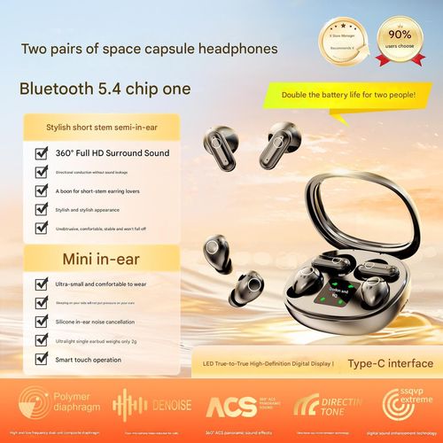 SK35 Wireless In-Ear Headphones with Custom-Fit Design | Pain-Free Mini Bluetooth Earbuds