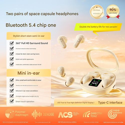 SK35 Wireless In-Ear Headphones with Custom-Fit Design | Pain-Free Mini Bluetooth Earbuds