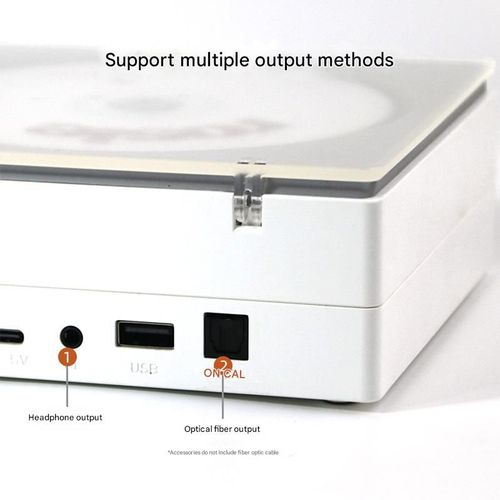 Bass Speaker CD Player with Bidirectional Bluetooth, Music Album Disc Playback, Portable and Rechargeable