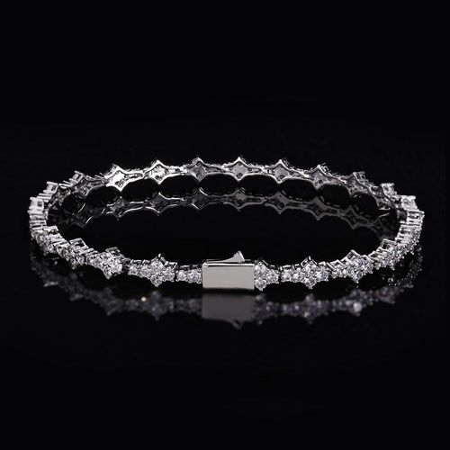 Hip Hop Spring Clasp Airplane Tennis Chain, Zirconia Men's Bracelet, Women's Luxury Accessories