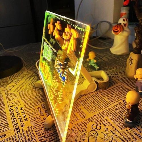 Children's Glow Drawing Board - DIY Reusable Transparent Acrylic Educational Brain Game for Kids' Painting Toys