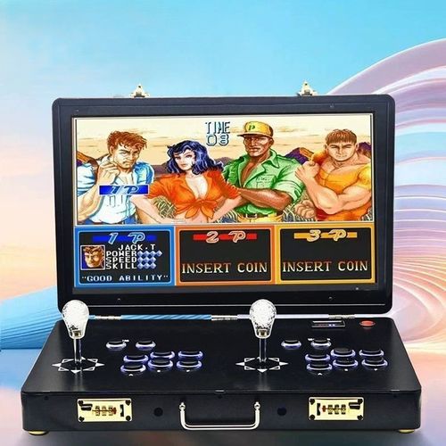 Ultimate Dual-Player 21-inch Pandora Portable Arcade Machine | 32,000 Built-in Games | Foldable Flip Design for Home Use
