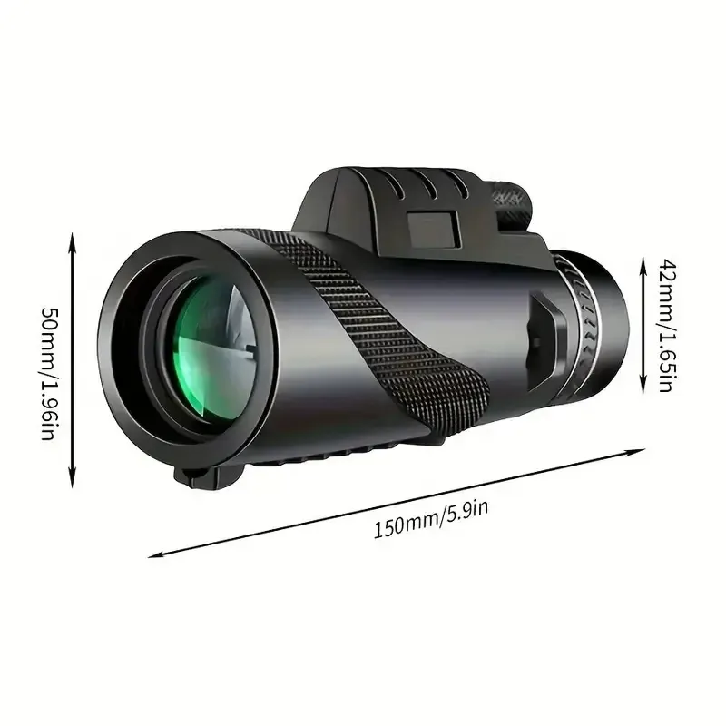 80x100 Monocular Telescope, High-Powered HD Low Light Vision for Adults, for Outdoor & Concert Use