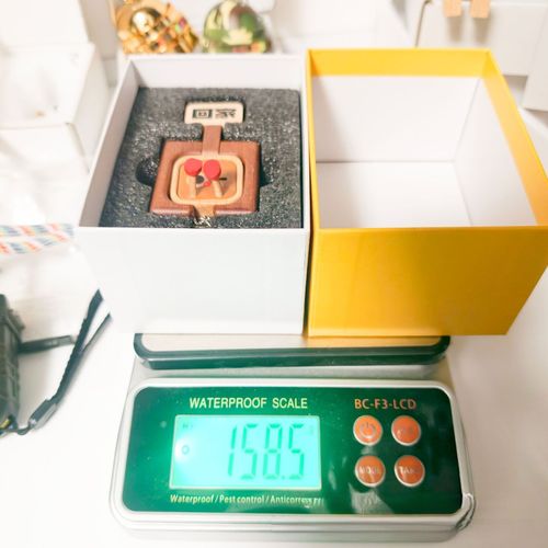 Creative Wooden Home & Out Keychain - Main Label Magnetic Solid Wood Key Fob with Fidgeting Feature