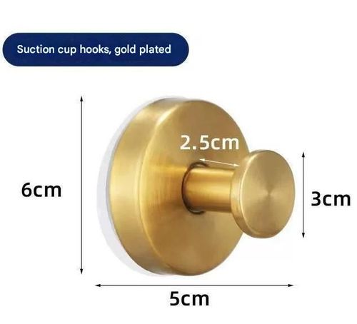 （Two packs）Heavy-Duty Suction Hook (304 Grade Stainless Steel)  Secure Bathroom Hook, No Drilling or Residue  Strong Vacuum Grip Hook for Hanging Robes and Towels