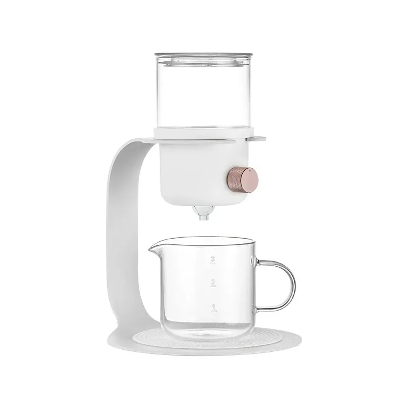 Coffee & Tea Brewer  Drip Fresh-Grind Coffee Maker  Modern Glass Teapot