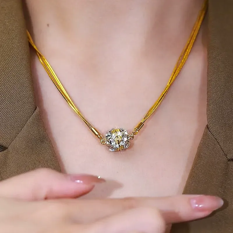 Premium Magnetic Multi-Layer Zirconia Necklace | New Viral Designer Choker