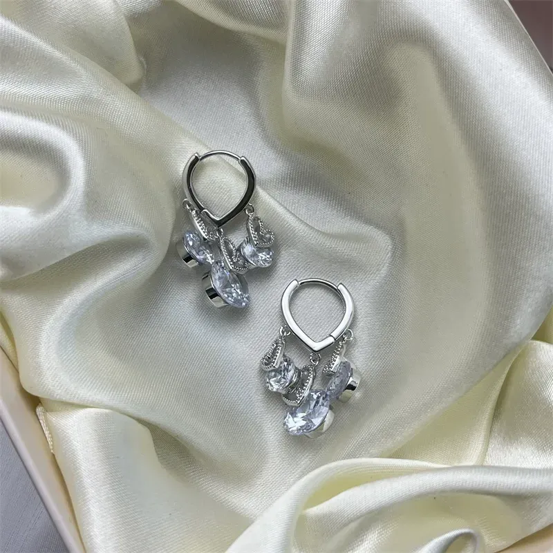 High-End Design Three Heart Zirconia Ear Cuffs | New Trendy Women's Earrings