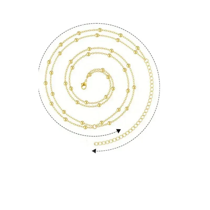 Fashionable New Bead Chain  Layered Stackable Sexy Waist Chain  Women's Versatile Body Chain Waist Accessory