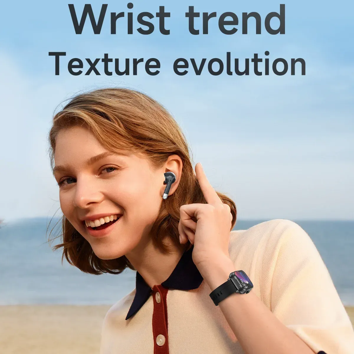 Hot-Selling 2-in-1 Headphone Smartwatch with Music Playback for Sports, NFC Access Control, and Bluetooth Calling