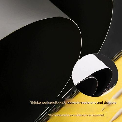 Children's Black Scratch Paper - A4 Colorful Doodle Scratch Art Paper