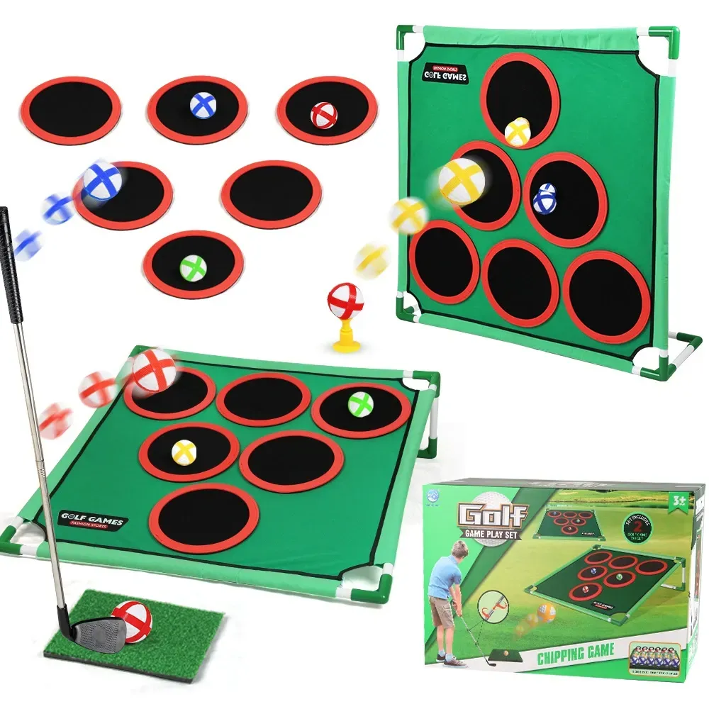 Golf Game Mat Target   IndoorOutdoor Sports Parent-Child Interactive Practice Game with Stand