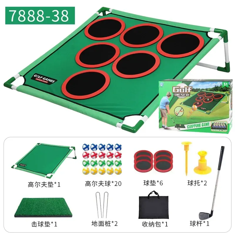Golf Game Mat Target   IndoorOutdoor Sports Parent-Child Interactive Practice Game with Stand