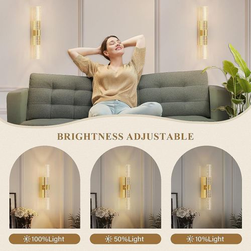 （Two packs）Magnetic Charging Wireless Crystal Wall Light  Bedside Atmosphere Lamp for Dining Room and Bedroom  Artistic Wall Lamp for Living Room and Corridor