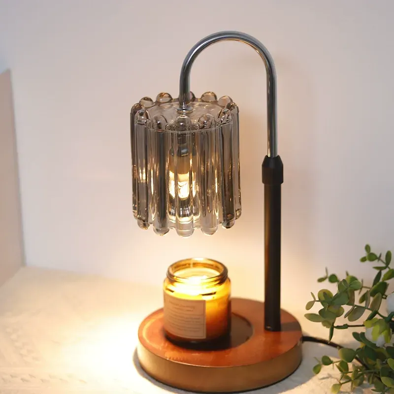 Hot melt candle holder wax melting lamp, adjustable height with timer, flameless aroma diffuser, bedroom bedside lamp and ambient night light for home