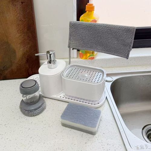 Countertop Hand Soap Sanitizer Dispenser  Kitchen Detergent Dispenser Bottle with Pump for Dishwashing Liquid Soap