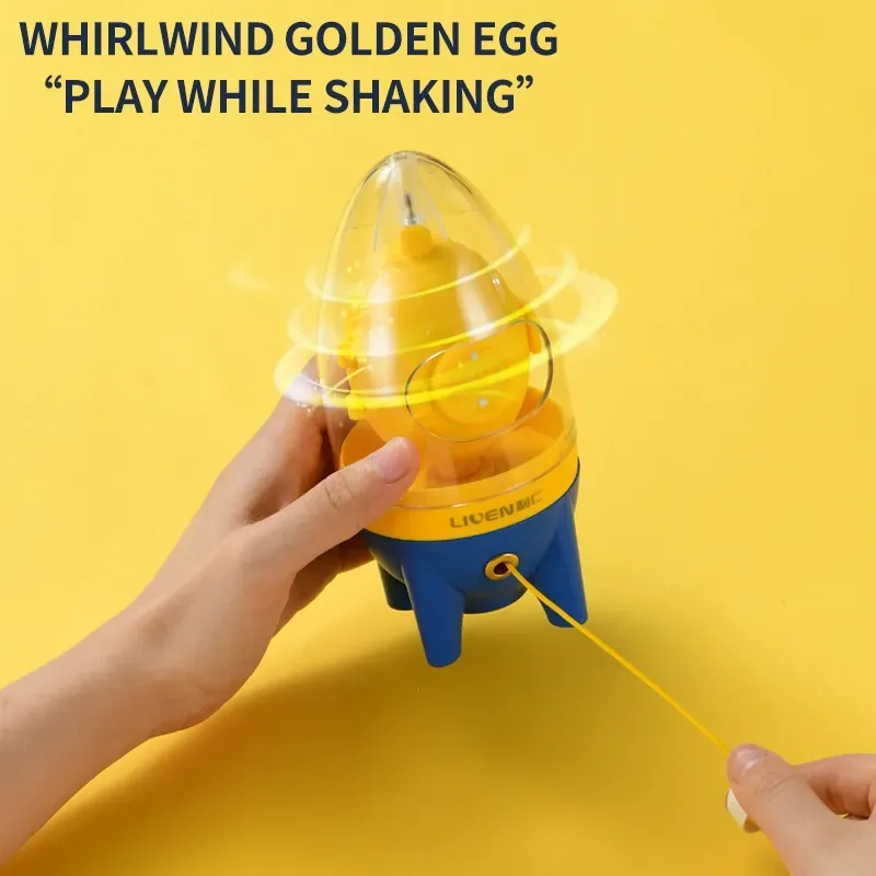 Liren Egg Whisk, Manual Golden Egg Blender & Rotating Mixer
