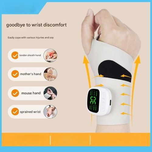 EMS Tendon Sheath Massage Wristband, Adjustable Hand Massager for Wrist Sprains