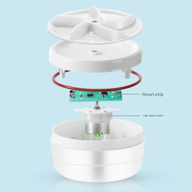 Portable Mini Turbine Vibration Washing Device