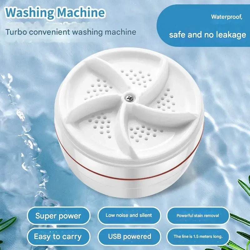 Portable Mini Turbine Vibration Washing Device