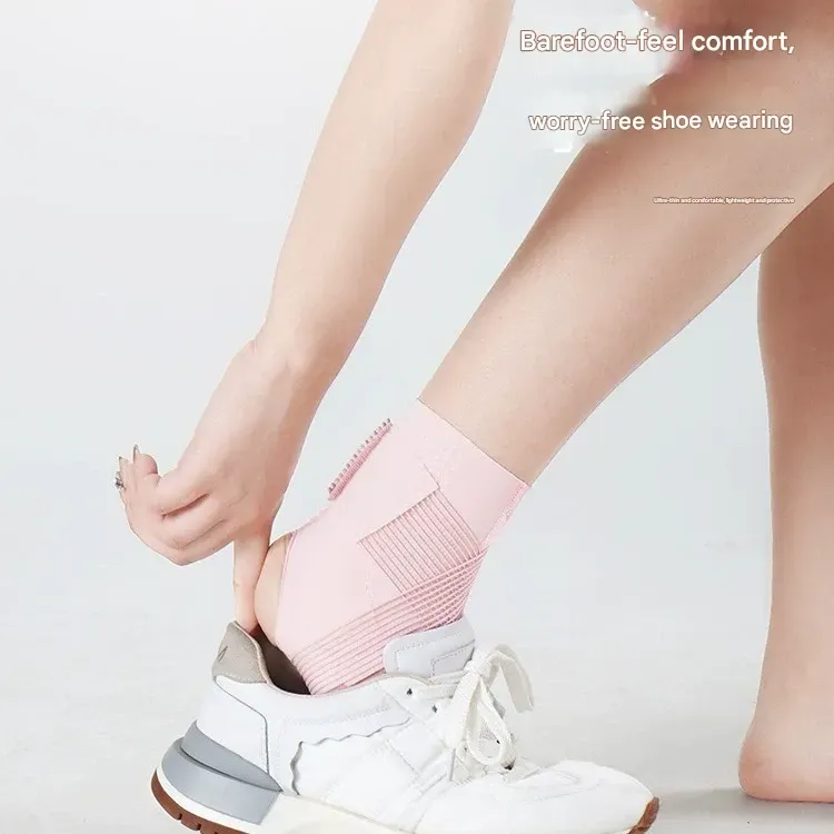 Ankle Support for Sprain Prevention & Injury Recovery - Thin Stabilizer Wrap, Lightweight Joint Brace with Straps