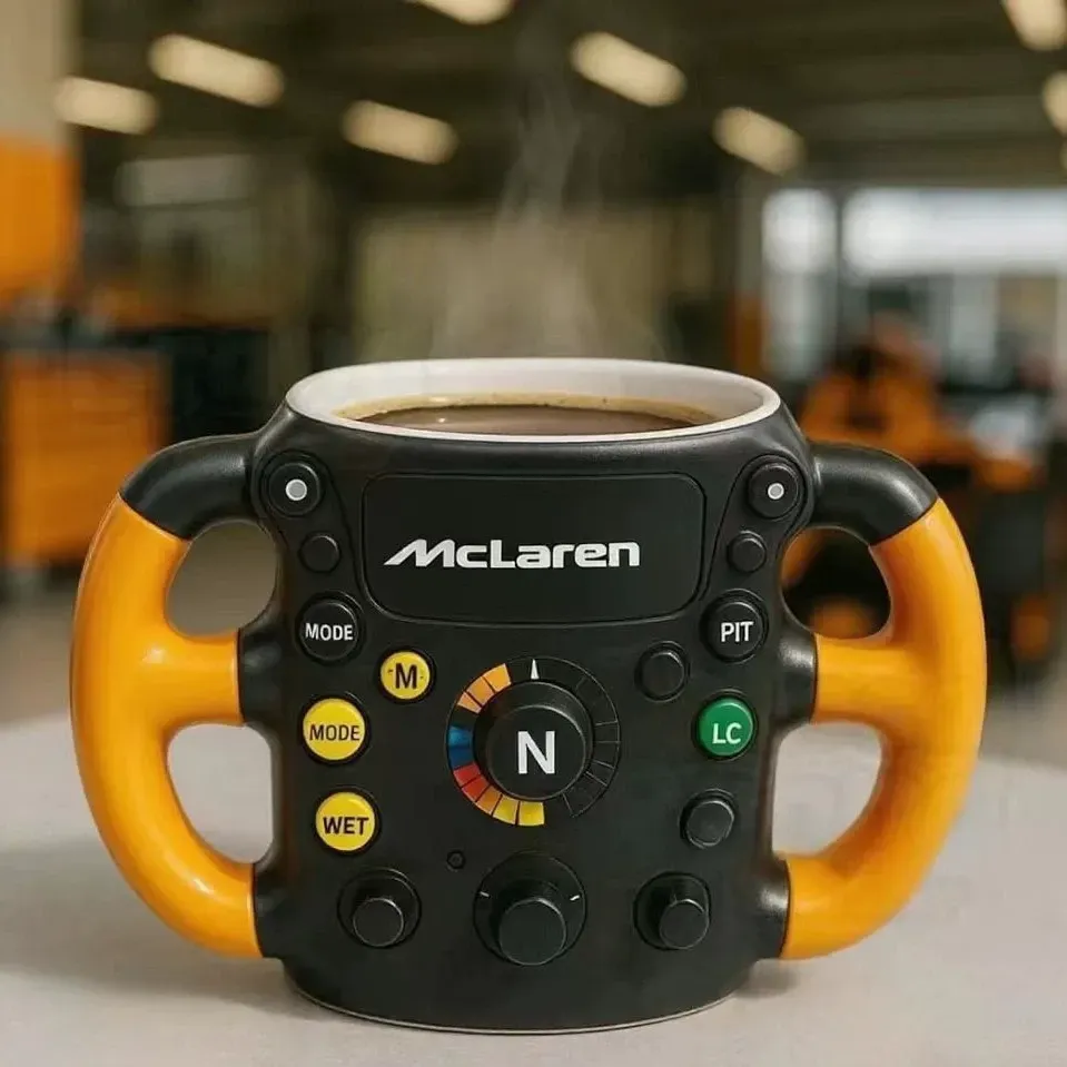 New F1 Steering Team Wheel 3D Resin Stainless Steel Mug