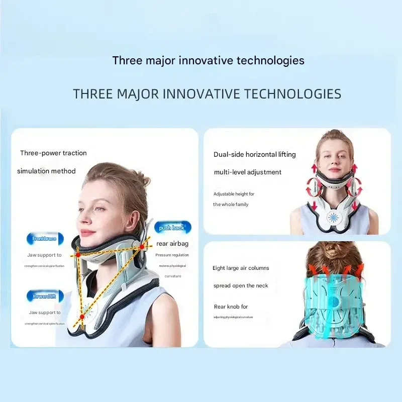 Cervical Traction Device, Corrective and Fixed Neck Brace Cervical Collar, Electric Inflatable Neck Brace
