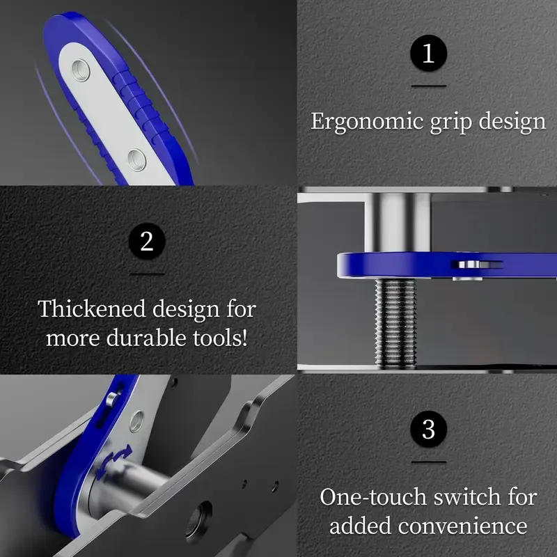 Brake Caliper Piston Press Tool for Single, Dual & Quad Piston Disc Brakes – 360° Rotating Ratchet Wrench, Effort-Saving Automotive Brake Repair Tool for Car Maintenance