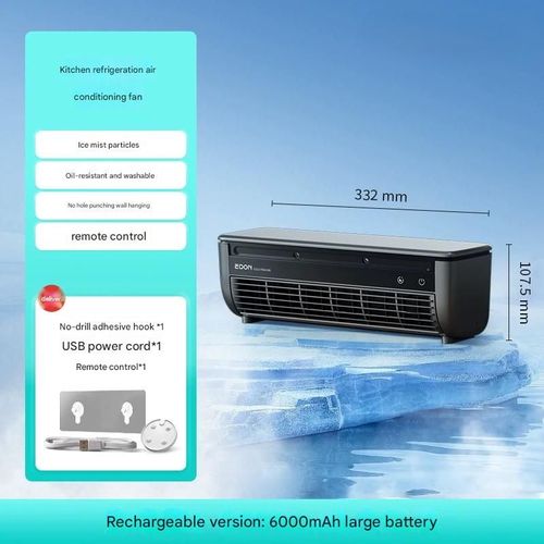 Edon Kitchen Air Cooler — Ice Mist Fan with Superconductive Cooling Technology — Portable Air Conditioner Fan for Home