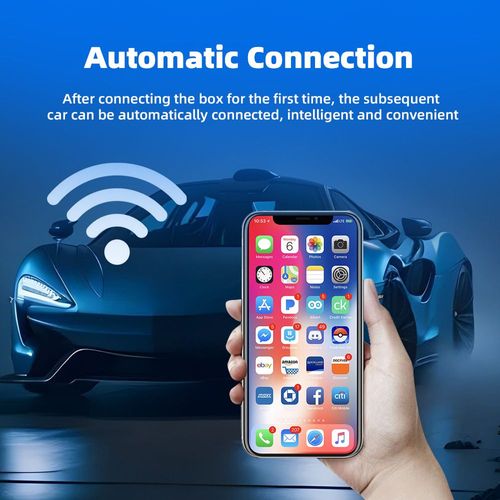 2-in-1 CarPlay Box, Wired to Wireless Android Auto Adapter, Car Connectivity Box