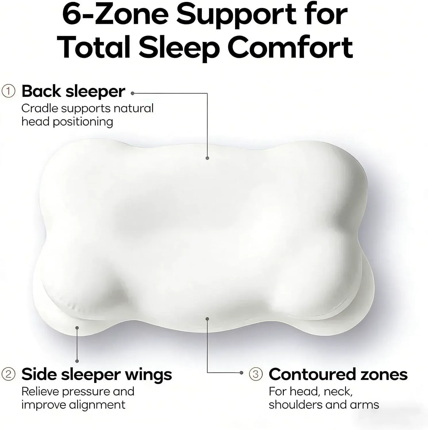 Mellow Sleep | CloudAlign Pillow + FREE Cooling Pillowcase - Ergonomic Cervical Pillow +Dual-Height Memory Foam with Cooling Pillowcase for Side Back & Stomach Sleepers Best Pillow 2026 Awarded