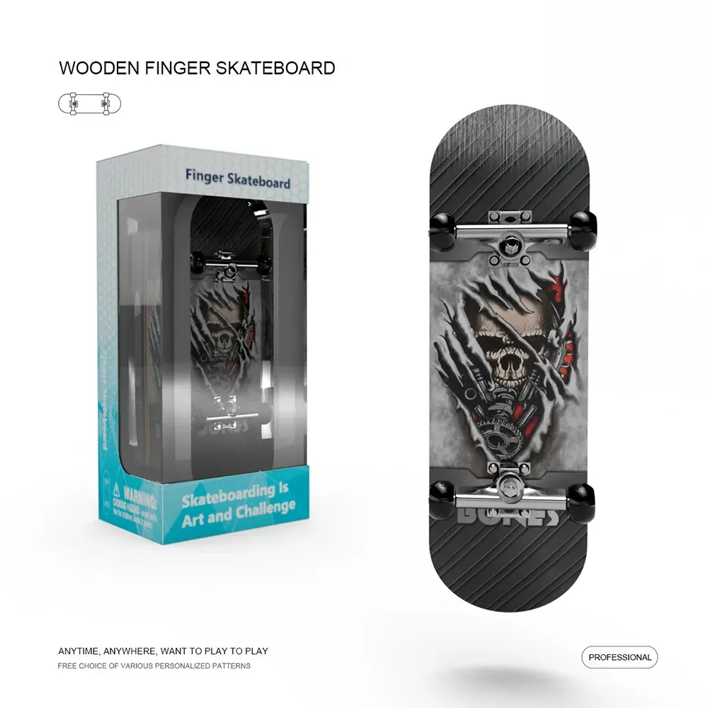 Finger skateboard with bearings, professional-grade five-layer maple fingertip skateboard, stress-relief toy