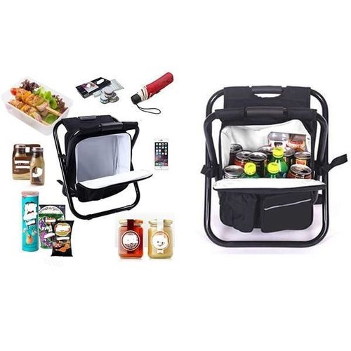 Outdoor Fishing Camping Ice Bag Stool   Picnic Storage Folding Chair   Oxford Cloth Large-Capacity Insulated Cooler Bag
