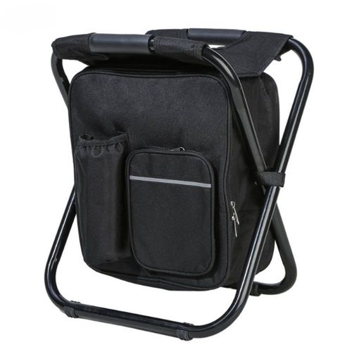Outdoor Fishing Camping Ice Bag Stool   Picnic Storage Folding Chair   Oxford Cloth Large-Capacity Insulated Cooler Bag