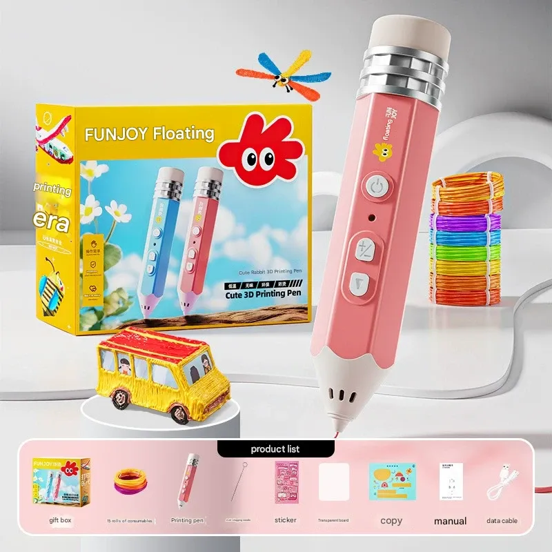 Kids 3D Printing Pen with Low-Temperature Technology & Premium Pencil Tip - Safe for Children, Ideal for 3D Drawing