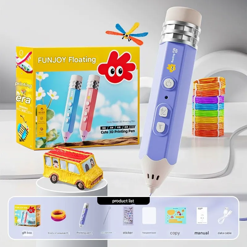 Kids 3D Printing Pen with Low-Temperature Technology & Premium Pencil Tip - Safe for Children, Ideal for 3D Drawing