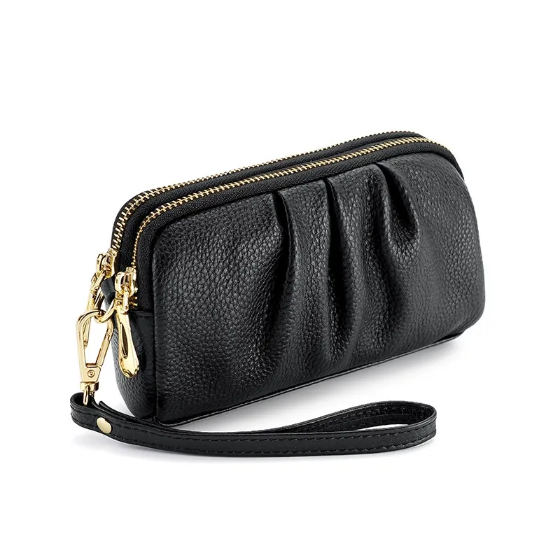 Elegant Clutch Bag  Large-Capacity Tote Bag  Two-Zip Versatile Women's Wallet