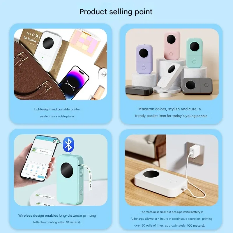 Phomemo D30 Thermal Label Printer - Handheld Portable Wireless Bluetooth Mini Sticker Printer for Home Use