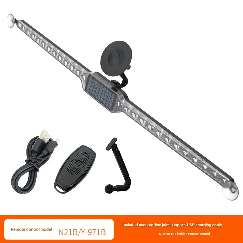 Long Ranger Light - 60CM Remote Control Solar-Powered Anti-Collision Warning Strobe LED Decorative Light for Cars