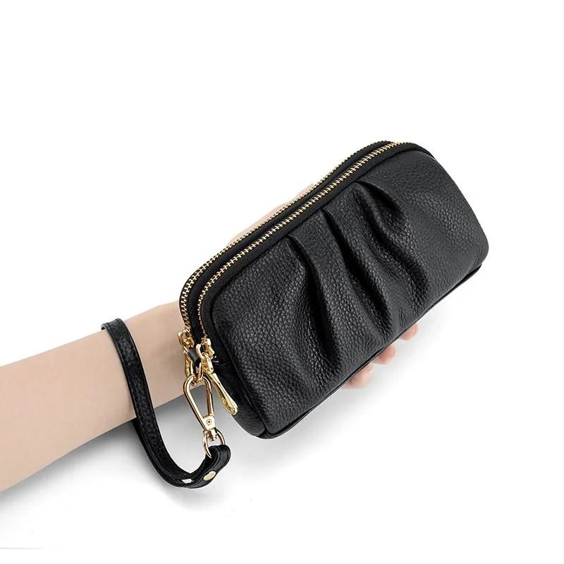 Elegant Clutch Bag  Large-Capacity Tote Bag  Two-Zip Versatile Women's Wallet