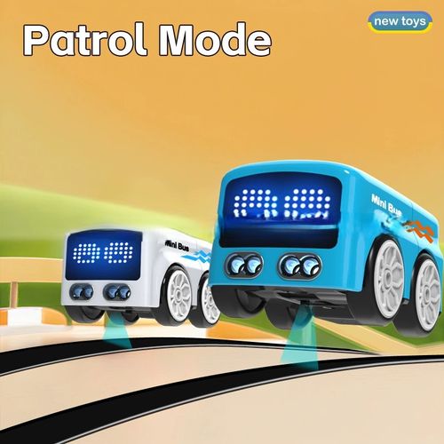 Smart Remote Control Sensor Car - Mini Desktop Gesture-Following Bus, Sensor-Avoidance Remote Control Toy Car