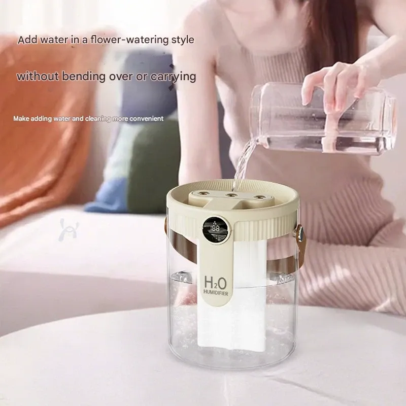 Air Humidifier for Home Use, Quiet Ultrasonic Large Capacity Humidifier for Nursery, Bedroom, and Office Desk