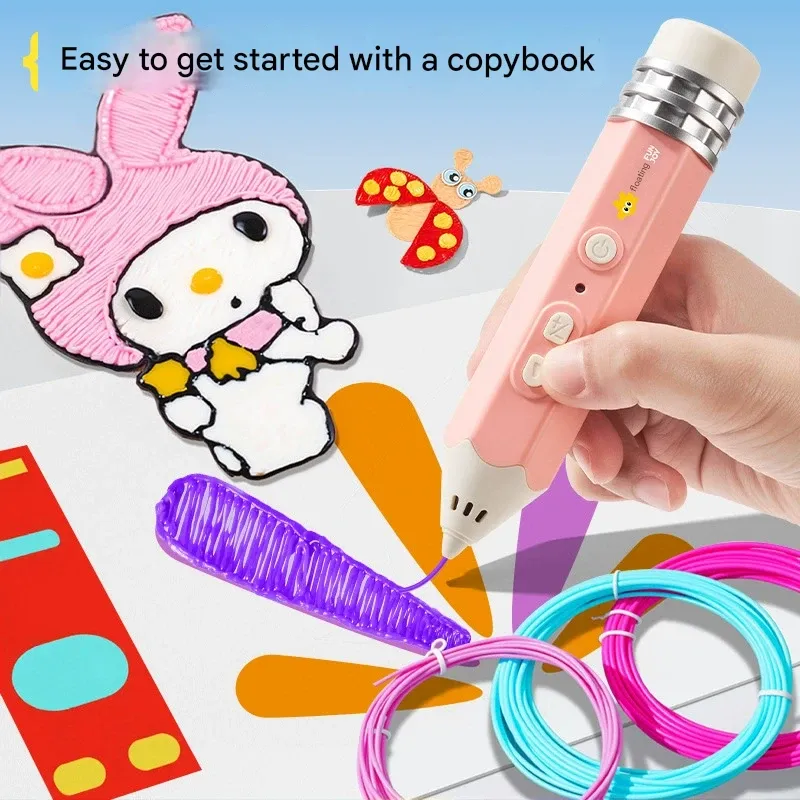 Kids 3D Printing Pen with Low-Temperature Technology & Premium Pencil Tip - Safe for Children, Ideal for 3D Drawing
