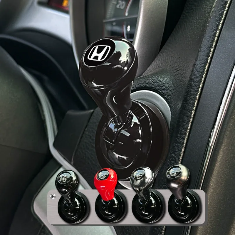 All-Metal Shifter-Style Car Push Start Button  Joystick-Style Starter Cover Decal（ Delivery in 3 days ）